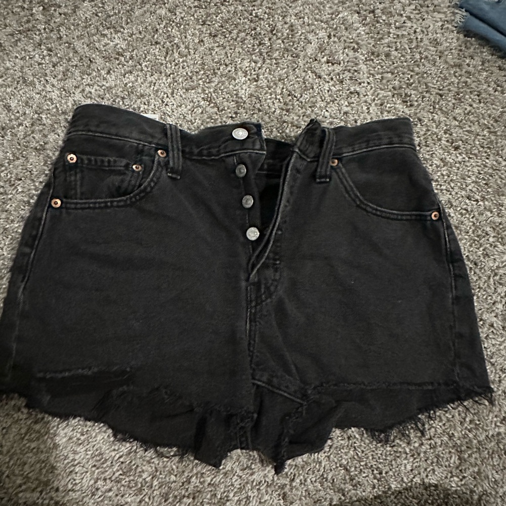 Levi's Black Jean Shorts for Women